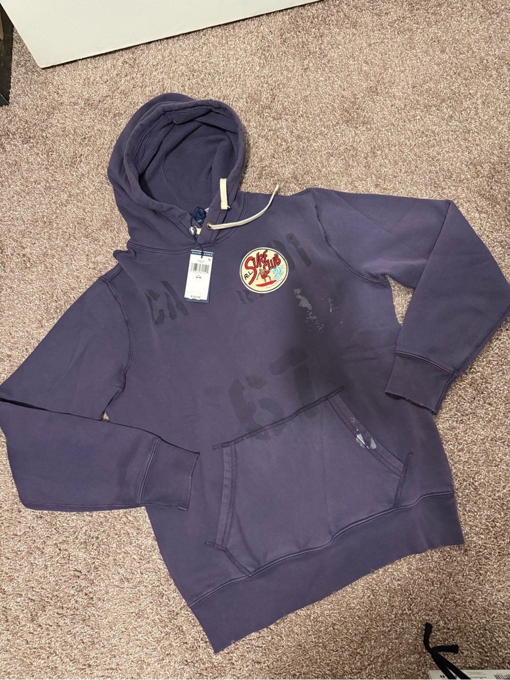 Polo by Ralph Lauren Men's Crewneck Pullover Hoodie - Deep Purple